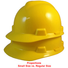 MSA #477479 Cap Style Small Safety Caps with Fas-Trac Liners Yellow