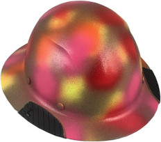 DAX Fiberglass Composite Hard Hat - Full Brim Textured Paintball Camo~ Oblique View