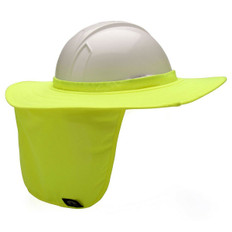 Pyramex #ML-HPSHADE30 Hard Hat Neck Shades - Hi-Viz Lime