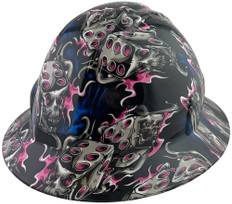 Flaming Dice Pink Design Full Brim Hydro Dipped Hard Hats
Oblique View