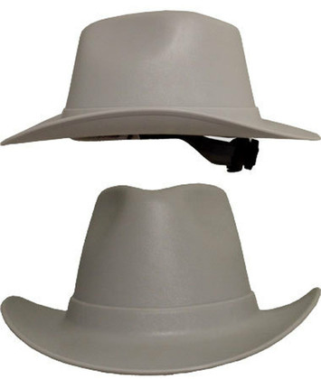 OccuNomix VCB200-11 Cowboy Style Hard Hat with Ratchet Suspension, One Size Fits Most, Gray