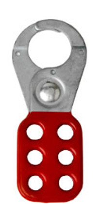 Rack Em #RE5501 Lockout Safety Hasps 1 inch Steel with Red Rubberized Coating 