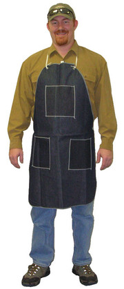 Westchester Blue Denim Aprons, 1 Chest Pocket and 2 Hip Pockets