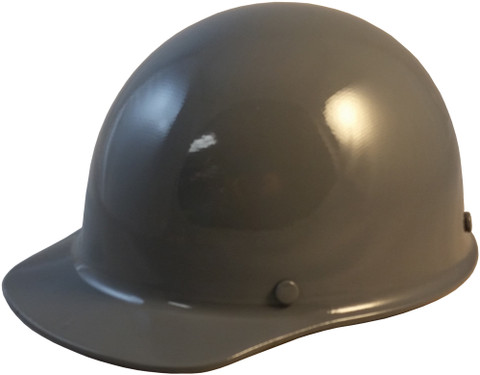 MSA  SKULLGARD Cap Style Hardhats with STAZ ON Liners -Gray ~ Oblique View