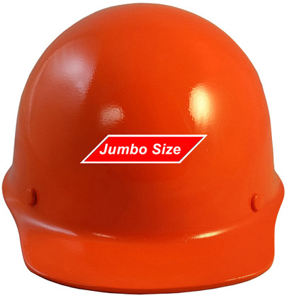 MSA Skullgard (LARGE SHELL) Cap Style Hard Hats with STAZ ON Liner - Orange ~ Front View
