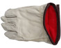 Westchester  Pigskin Leather Driver Work Safety Gloves with Fleece Lining ~ Lining Detail