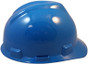 MSA Cap Style Small Safety Helmets with Fas-Trac Liners Blue ~ Right Side View