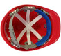 ERB  Omega II Cap Style Safety Hardhats With Pin-Lock Liners - Red
Pin-Lock Suspension Detail