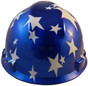 MSA V-Gard American Stars and Stripes Safety Hardhats ~ Back View