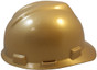 MSA V-Gard Cap Style Safety Hardhats with Fas-Trac III Liners - Gold ~ Right Side View