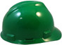 MSA V-Gard Cap Style Safety Hardhats with Fas-Trac III Liners - Green ~ Right Side View