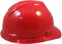 MSA  V-Gard Cap Style Safety Hardhats with Staz-On Liners - Red ~ Right Side View