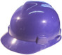 MSA V-Gard Cap Style Safety Hardhats with Staz-On Liners - Purple ~ Oblique View