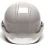 Pyramex  4 Point Cap Style Safety Hardhats with RATCHET Liners - Gray ~ Front View