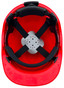 Pyramex RIDGELINE Cap Style Safety Hardhats with RATCHET Liners - Red ~ Inside View