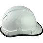 Pyramex RIDGELINE Cap Style Safety Hardhats with 4 Point RATCHET Liners - White Graphite Pattern with Edge
Right Side View