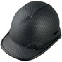 Pyramex RIDGELINE Cap Style Safety Hardhats with 4 Point RATCHET Liners - Black Graphite Pattern with Edge
Oblique View