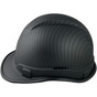 Pyramex RIDGELINE Cap Style Safety Hardhats with 4 Point RATCHET Liners - Black Graphite Pattern with Edge
Left Side View