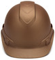 Pyramex  RIDGELINE Cap Style Safety Hardhats with 6 Point RATCHET Liners - Copper Graphite Pattern ~ Front View