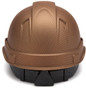 Pyramex  RIDGELINE Cap Style Safety Hardhats with 6 Point RATCHET Liners - Copper Graphite Pattern ~ Back View