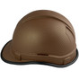 Pyramex  RIDGELINE Cap Style Safety Hardhats with 6 Point RATCHET Liners - Copper Graphite Pattern with Edge ~ Left Side View