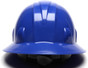 Pyramex  4 Point Full Brim Style Hardhats with RATCHET Liners - Blue ~ Back View