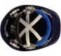 ERB-Omega II Cap Style Safety Hardhats With Ratchet Liners - Dark Blue ~ Ratchet Suspension Detail