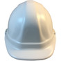 ERB-Omega II Cap Style Safety Hardhats With Ratchet Liners - White ~ Front View