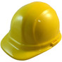 ERB-Omega II Cap Style Safety Hardhats With Ratchet Liners - Yellow ~ Oblique View