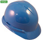 MSA #804946 Vangard II Helmet White with Ratchet Liners Blue ~ Oblique View