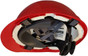 MSA #804944 Vangard II Helmet White with Ratchet Liners Red ~ Ratchet Suspension Detail