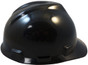 MSA V-Gard Cap Style Safety Hardhats with Fas-Trac III Liners - Black ~ Right Side View