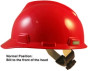 MSA V-Gard Cap Style Hard Hats with Swing Suspensions (Red)