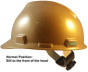 MSA V-Gard Cap Style Hard Hats with Swing Suspensions (Gold)