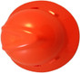 MSA  V-Gard Full Brim Safety Hardhats with One-Touch Liners - Hi Viz Orange  ~ Top View