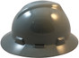 MSA  V-Gard Full Brim Safety Hardhats with One-Touch Liners - Gray ~ Right Side View