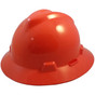MSA V-Guard Full Brim Hard Hat One Touch Suspensions ~ Orange