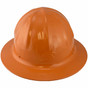 Skull Bucket #SGF-HVO60236 Aluminum Full Brim Safety Hardhats with Ratchet Liners - Hi Viz Orange