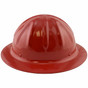 Skull Bucket #SBF-R60229 Aluminum Full Brim Safety Hardhats with Ratchet Liners - Red