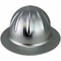 Skull Bucket #SBF-UO001 Aluminum Full Brim Safety Hardhats with Ratchet Liners - Silver