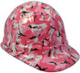 Pink Camo Hydrographic CAP STYLE Hardhats - Ratchet Suspension ~ Oblique View