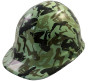 Bootie Girl Light Green Hydrographic CAP STYLE Hardhats - Ratchet Suspension ~ Oblique View