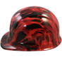 Burning Flames Small Skull Hydrographic CAP STYLE Hardhats - Ratchet Suspension
 ~ Left Side View