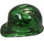 Hades Green Hydrographic CAP STYLE Hardhats - Ratchet Suspension ~ Side View