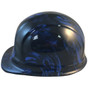 Hades Skull Blue Hydrographic CAP STYLE Hardhats - Ratchet Suspension ~ Left Side View