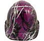 Muddy Girl Purple Hydrographic CAP STYLE Hardhats - Ratchet Suspension ~ Front View