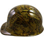 Oilfield Camo Yellow Hydrographic CAP STYLE Hardhats - Ratchet Suspension ~ Left Side View