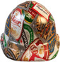 Beer Cans Hydrographic CAP STYLE Hardhats - Ratchet Liner ~ Front View