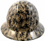 Army Men Khaki Hydrographic FULL BRIM Hardhats - Ratchet Liner ~ Back View