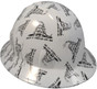 Don't Tread On Me White Hydrographic FULL BRIM Hardhats - Ratchet Liner
Oblique View